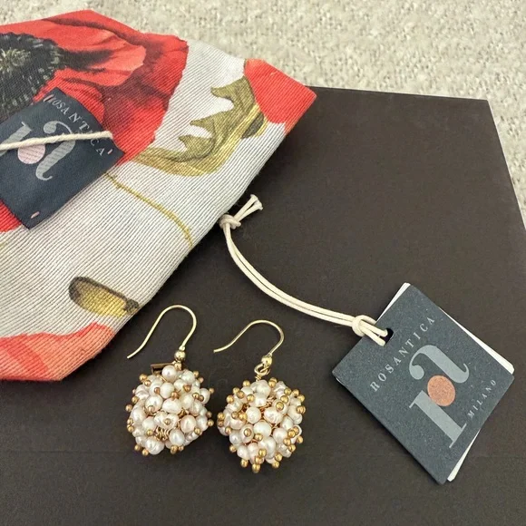 NWT Rosantica Pearl Earrings